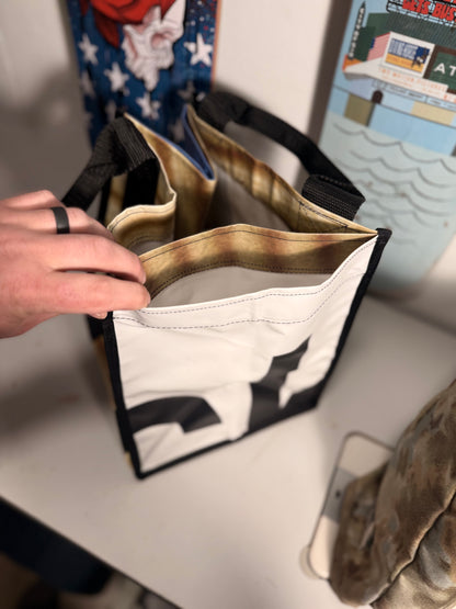 Grocery totes, Upcycled billboard vinyl