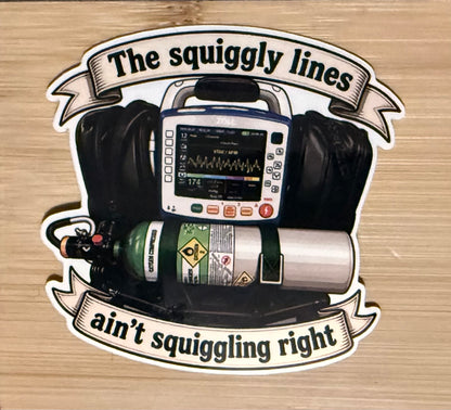 EMS/EMT Monitor Sticker