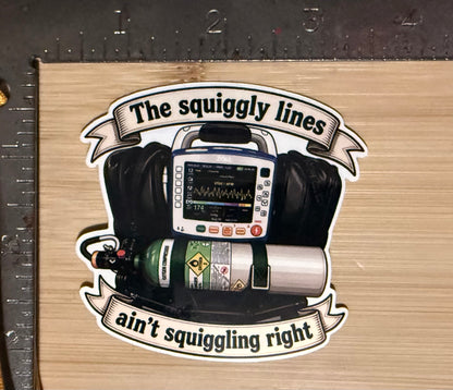 EMS/EMT Monitor Sticker